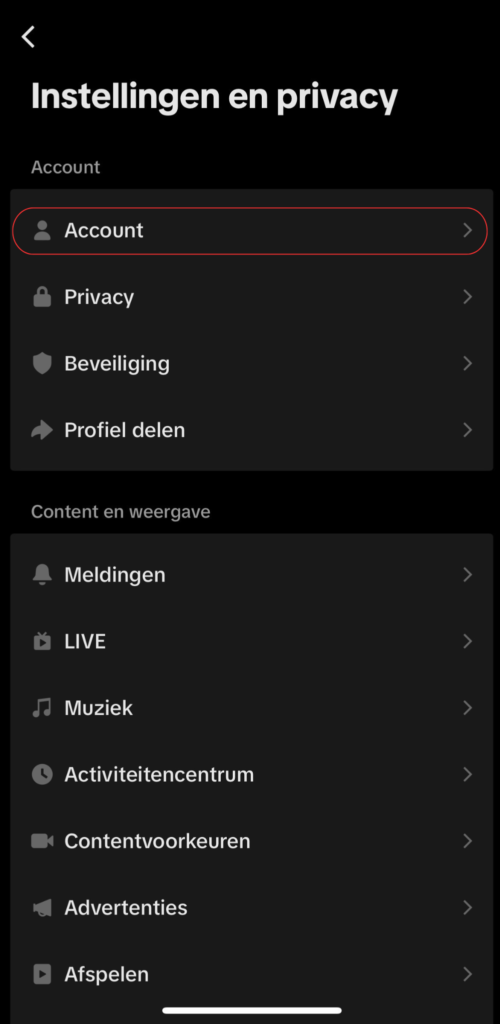Account TikTok